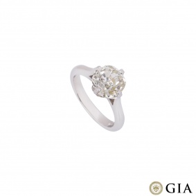 Platinum Old Mine Brilliant Cut Diamond Ring 2.71ct Platinum Old Mine Brilliant Cut Diamond Ring 2.71ct